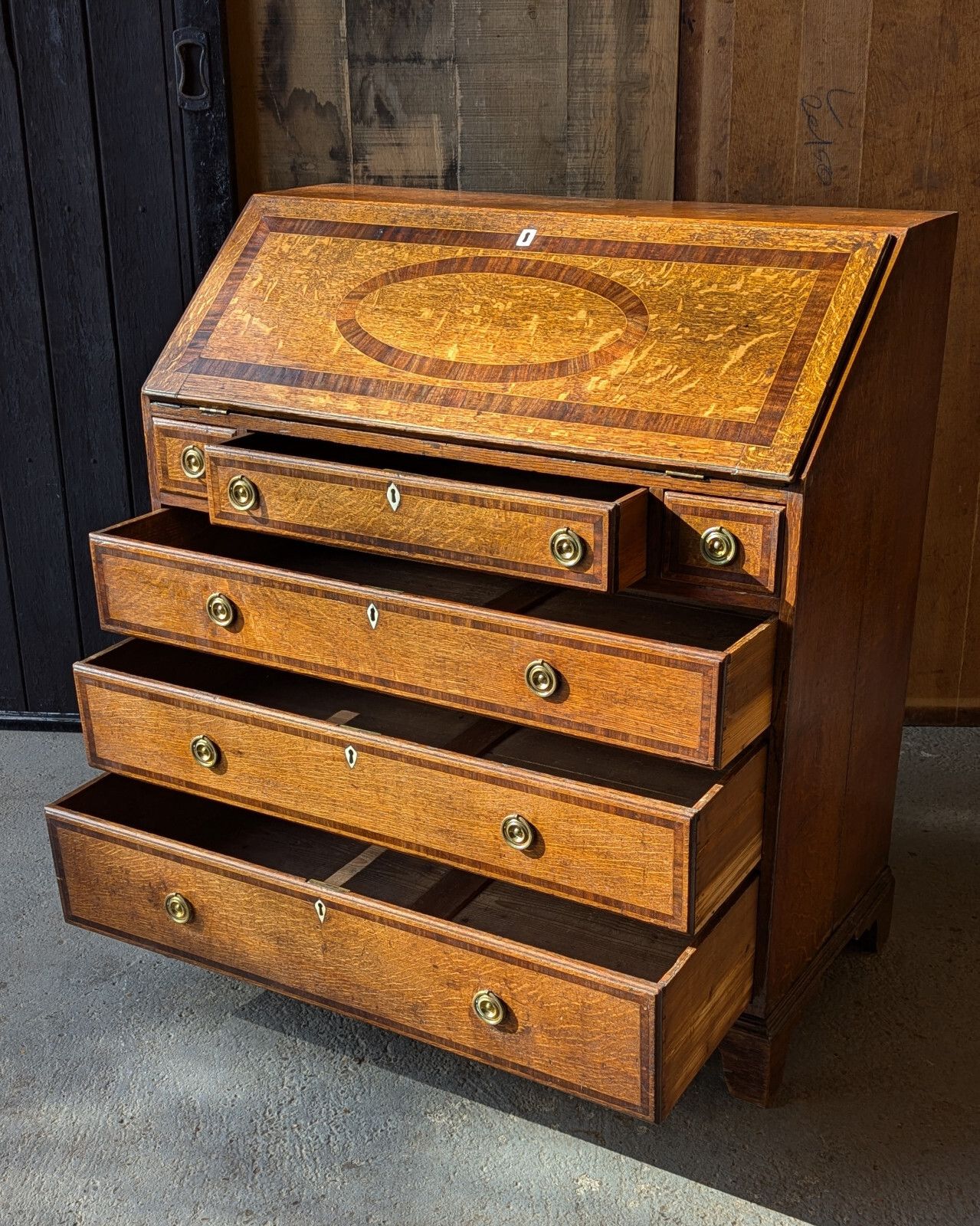 Antique Bureau Oak (Delivery Available) Home Office photo for sale