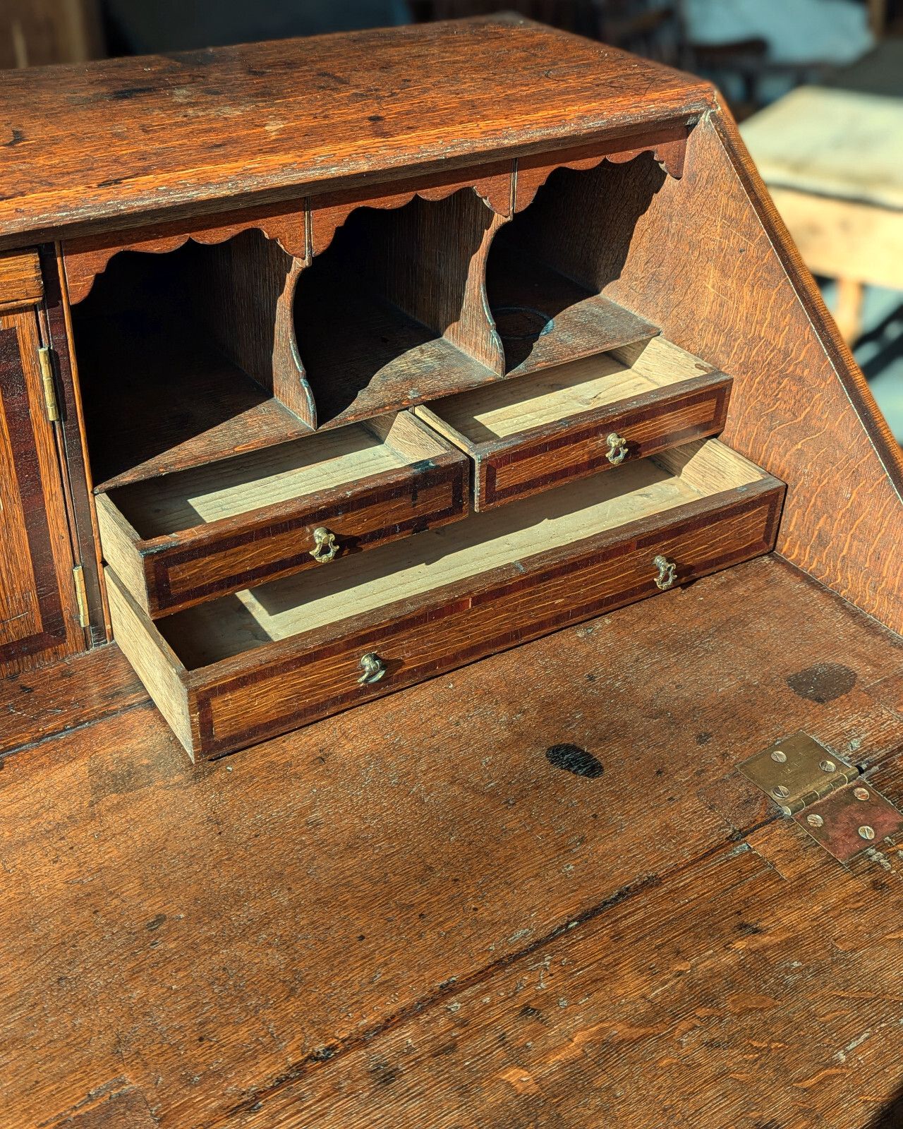 photo for sale Antique Bureau Oak (Delivery Available) Home Office