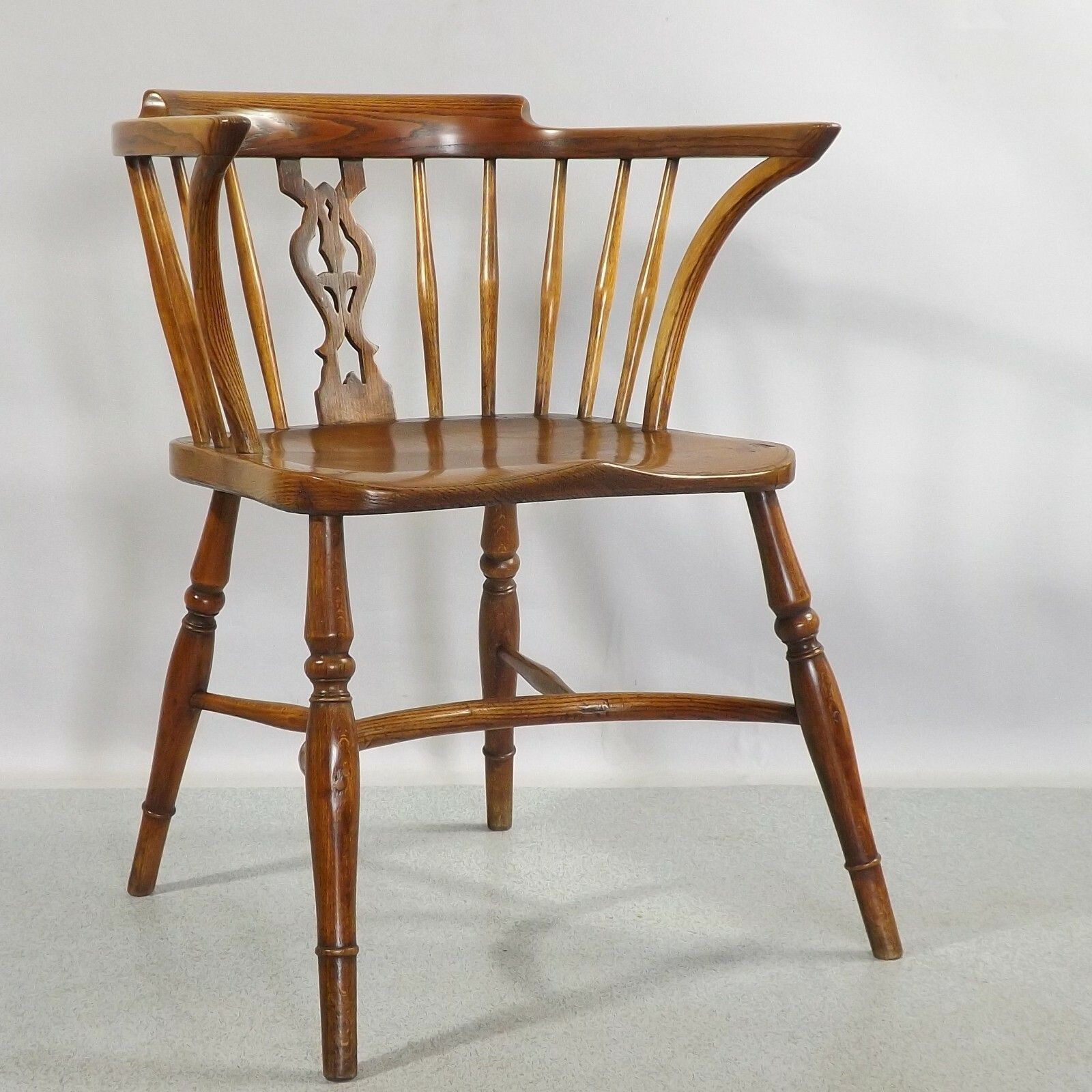 Windsor Chair (Delivery Available)  Low Back Horseshoe Pattern Ash Antique photo for sale