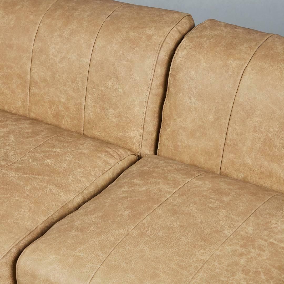 Vittorio Introini For Saporiti Leather Sofa, 1970s, Italy photo 3000.0