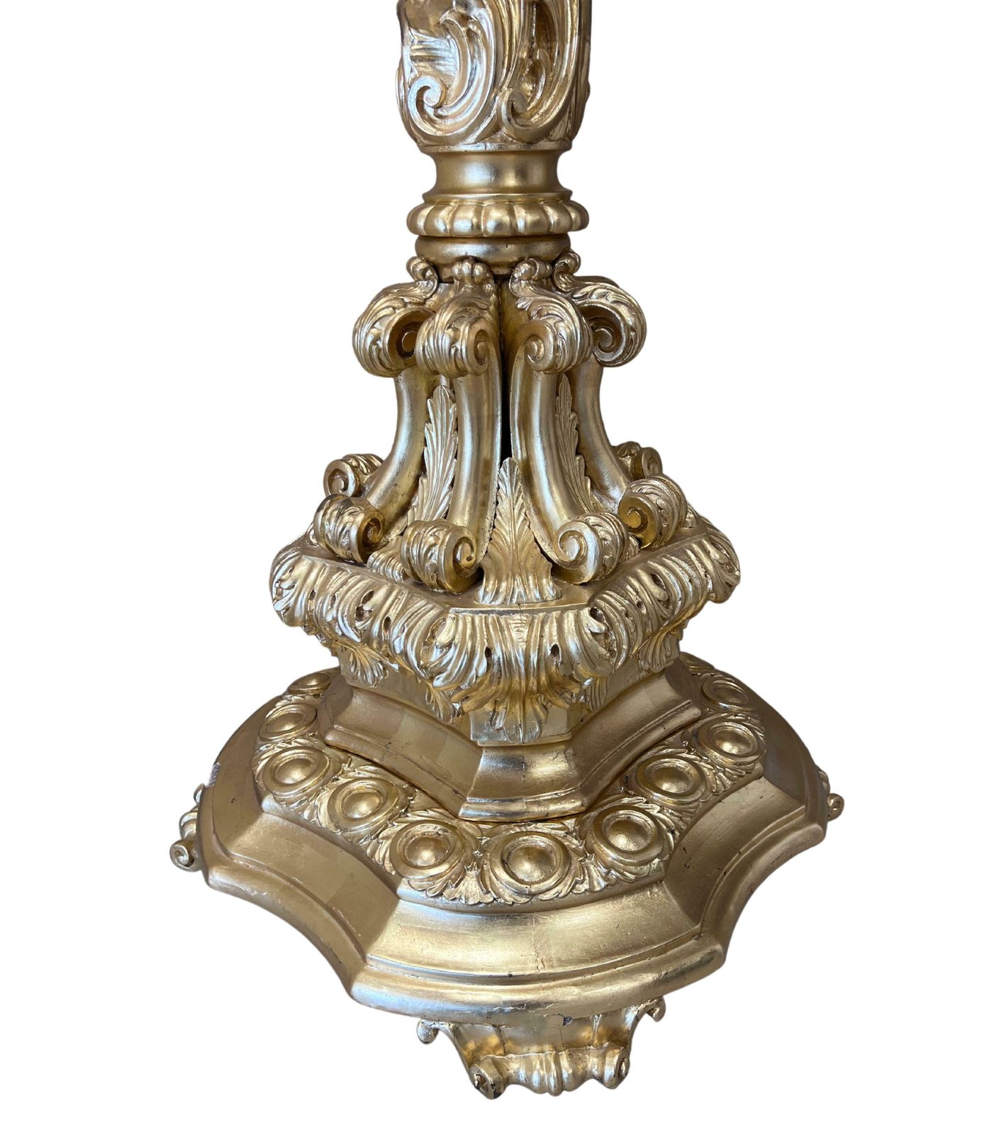 Pair Of Monumental Carved Wood Candelabra photo 50788.0