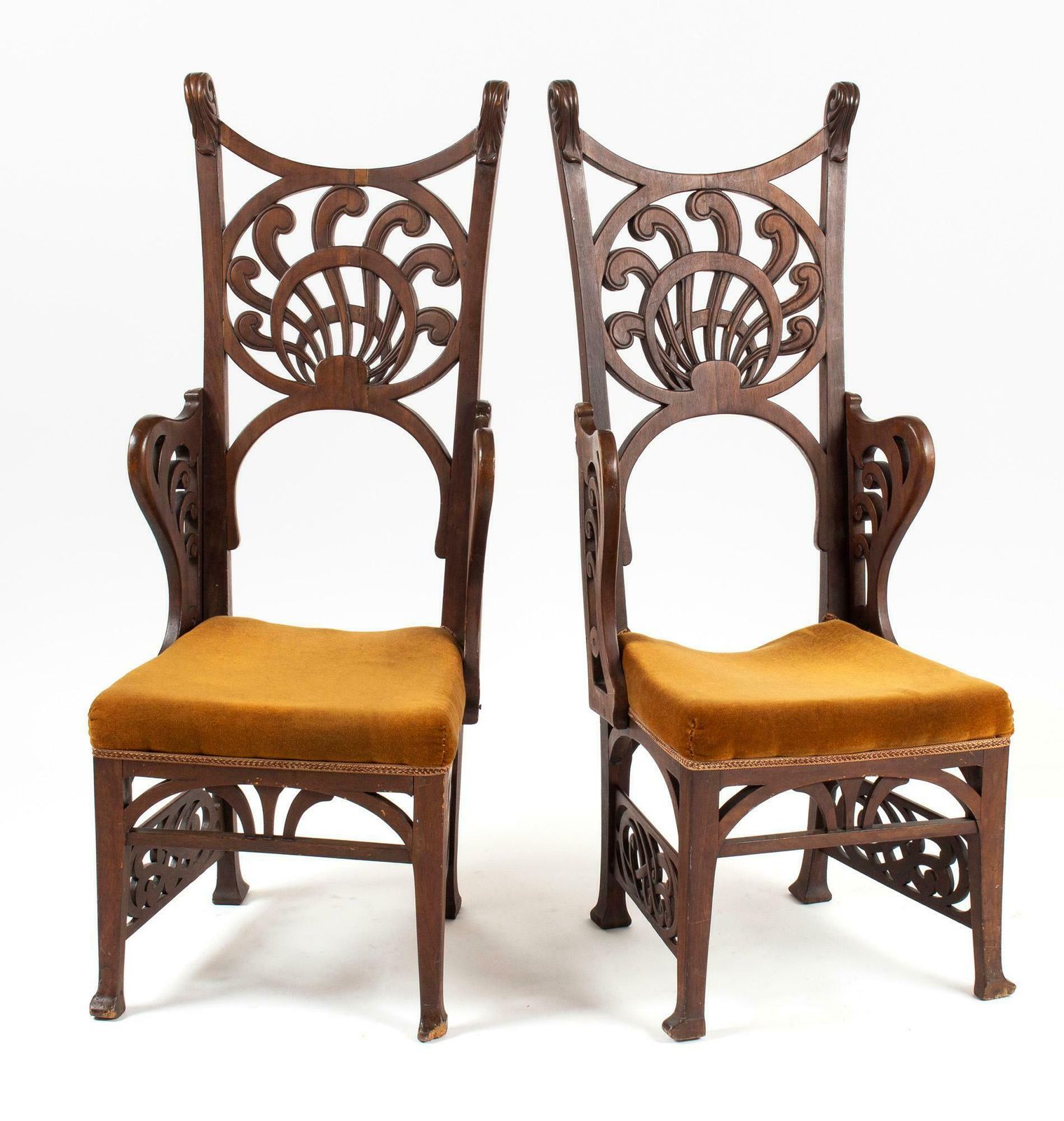 Unique Rippl Rónai József Art Nouveau Chairs, Circa 1900s photo furniture