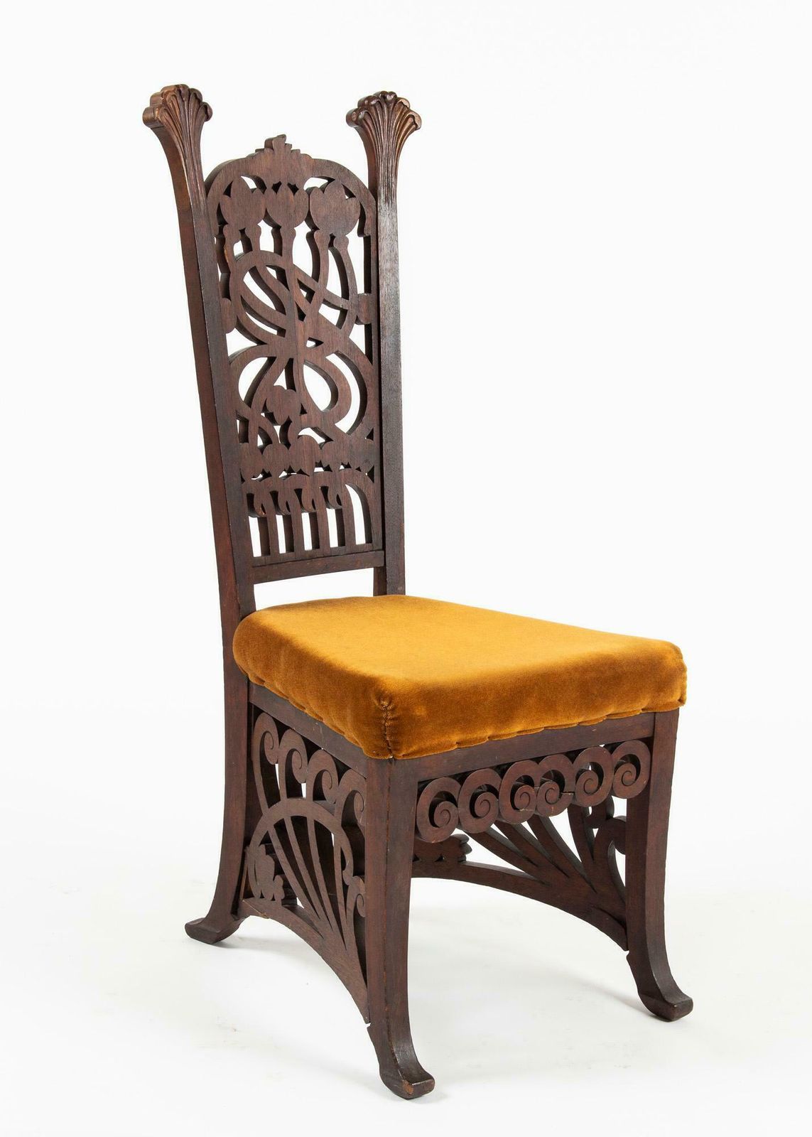 photo vintage Unique Rippl Rónai József Art Nouveau Chairs, Circa 1900s