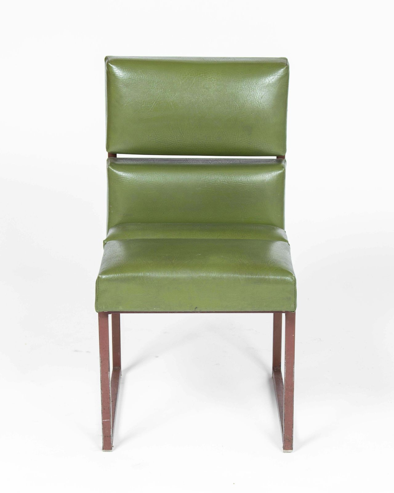 Mid Century Modern Green Leather Chairs, 1970s '3 Pieces' photo furniture