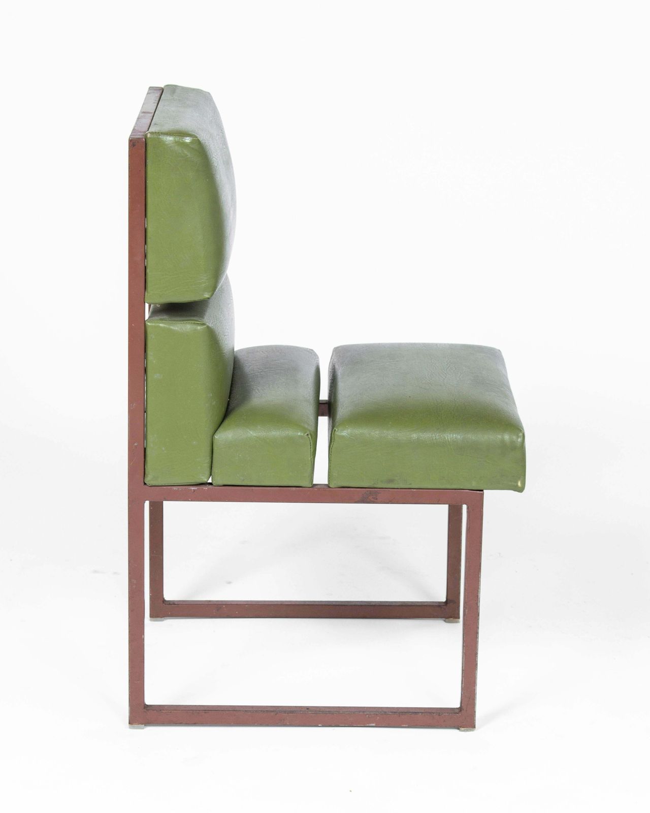Mid Century Modern Green Leather Chairs, 1970s '3 Pieces' photo Furniture