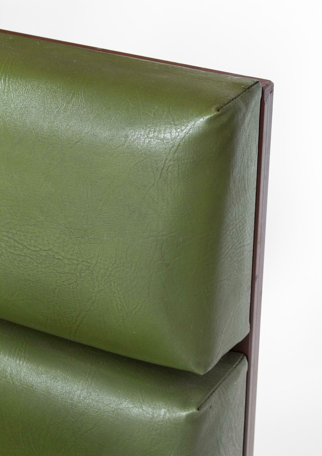 Mid Century Modern Green Leather Chairs, 1970s '3 Pieces' photo vinterior