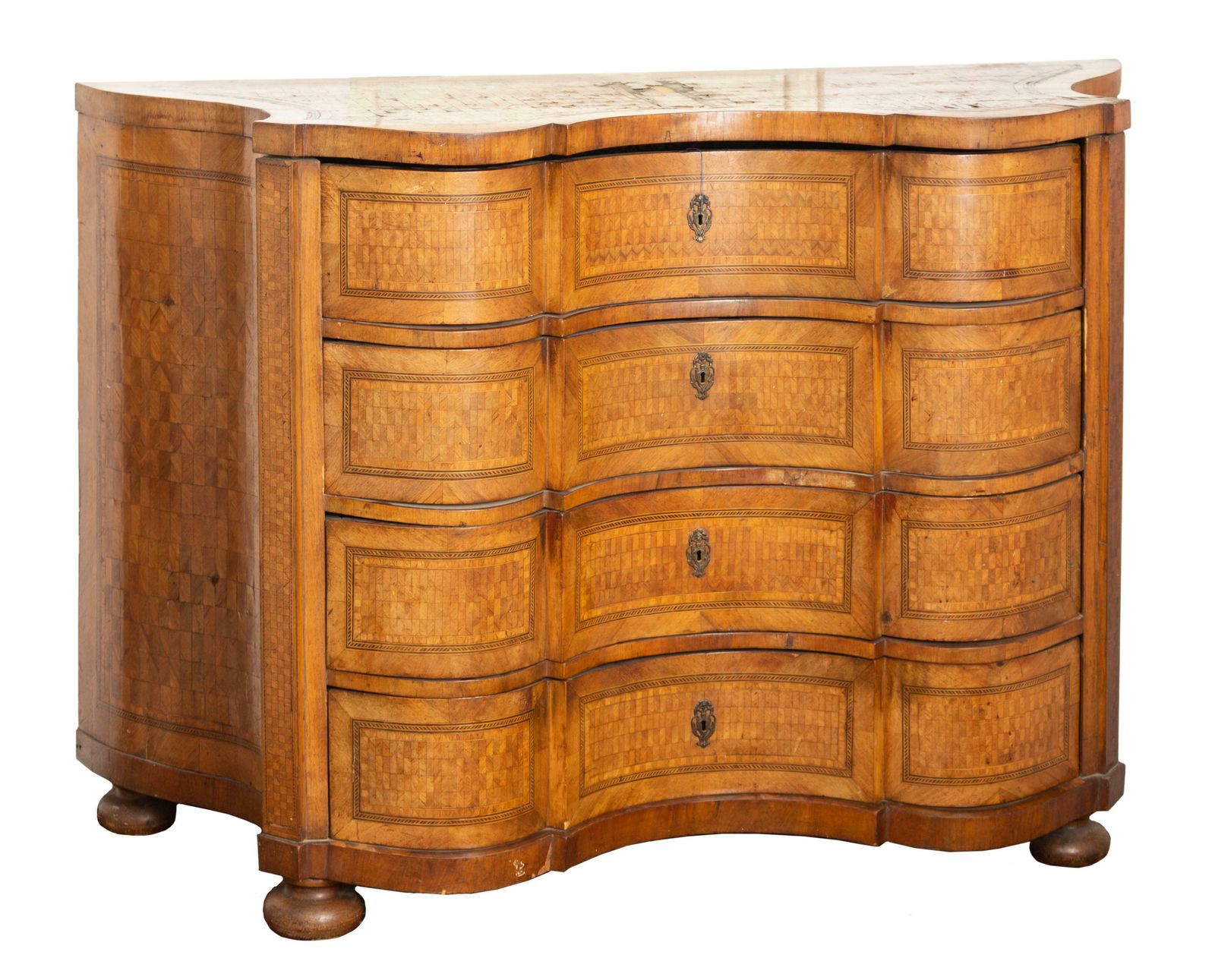 Baroque Revival Style Commode With Inlay, Ca. 1900 photo furniture