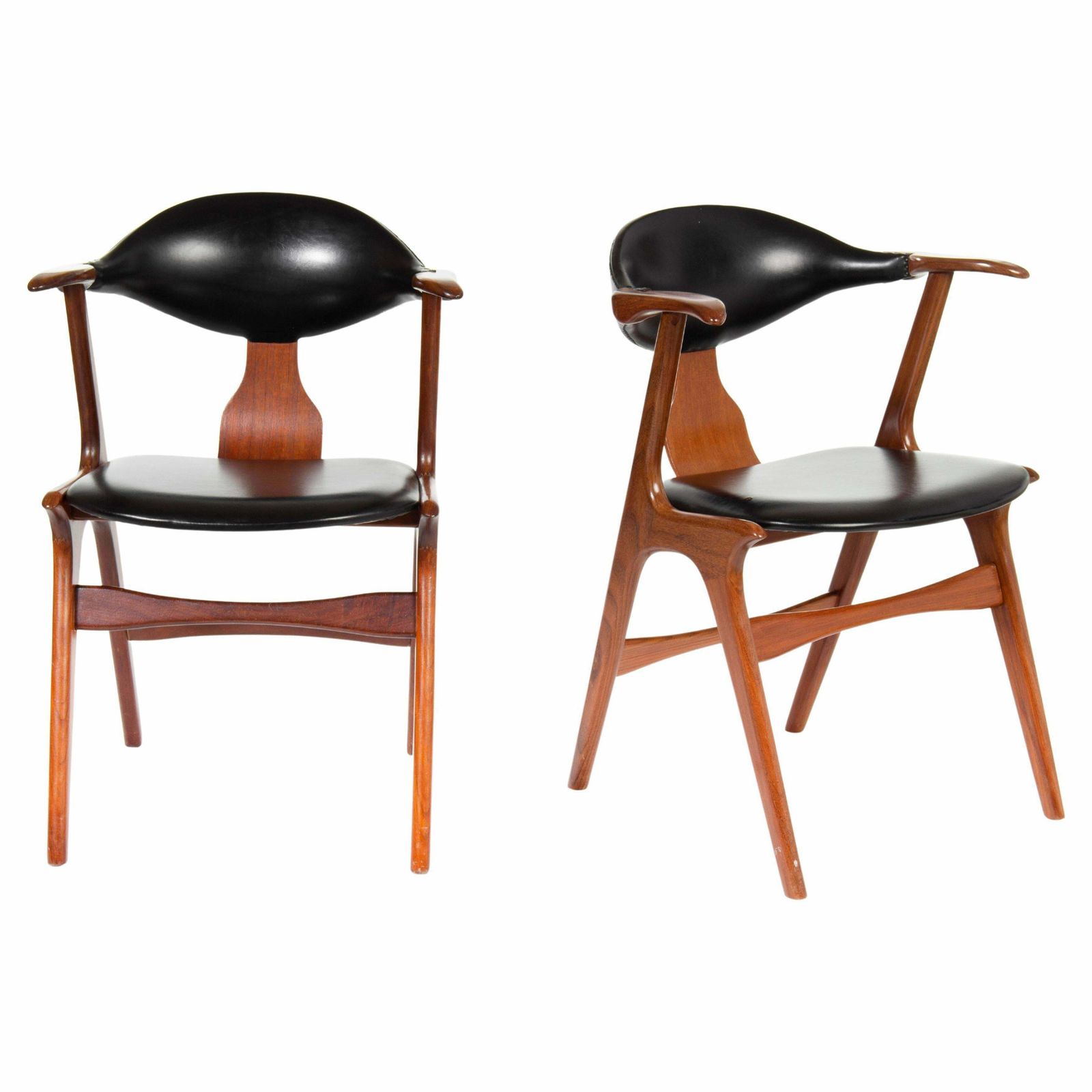 Louis Van Teeffelen Awa Holland Cow Horn Chairs, 1950s, '3 Pieces' photo furniture