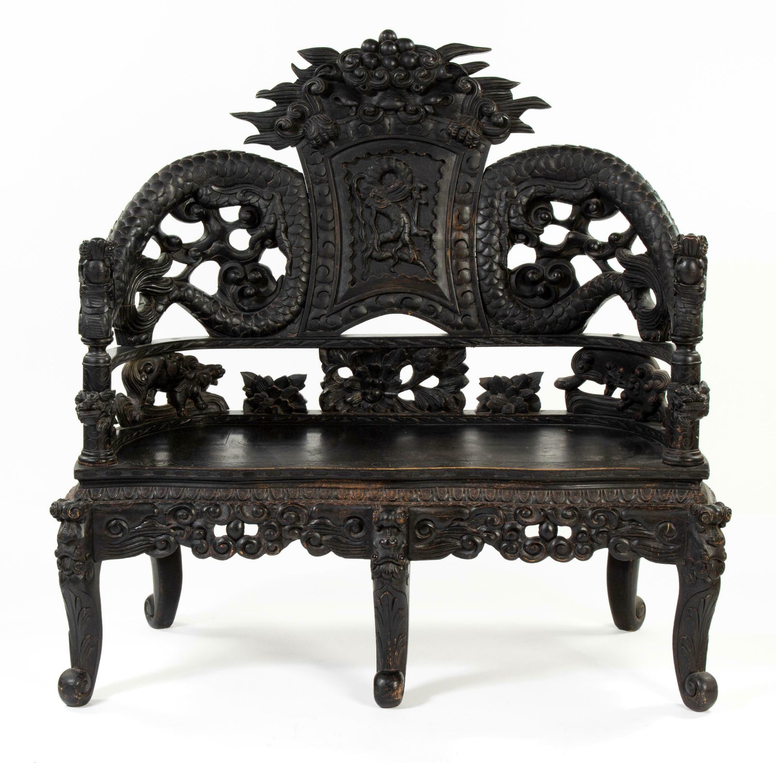 Chinese Carved Wood Living Room Set photo furniture