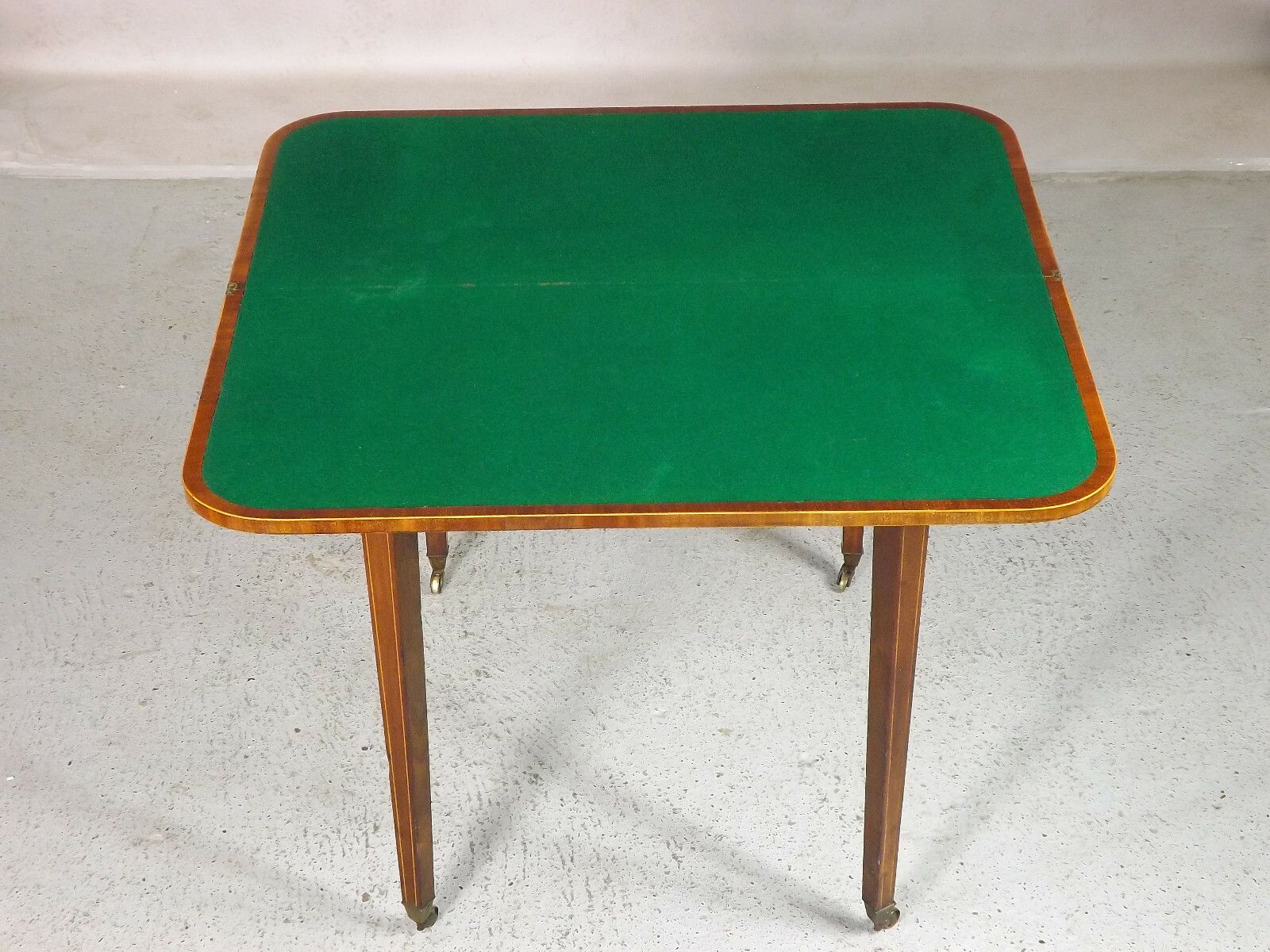 Sheraton Card Table (Delivery Available) Mahogany Satinwood Antique photo vintage