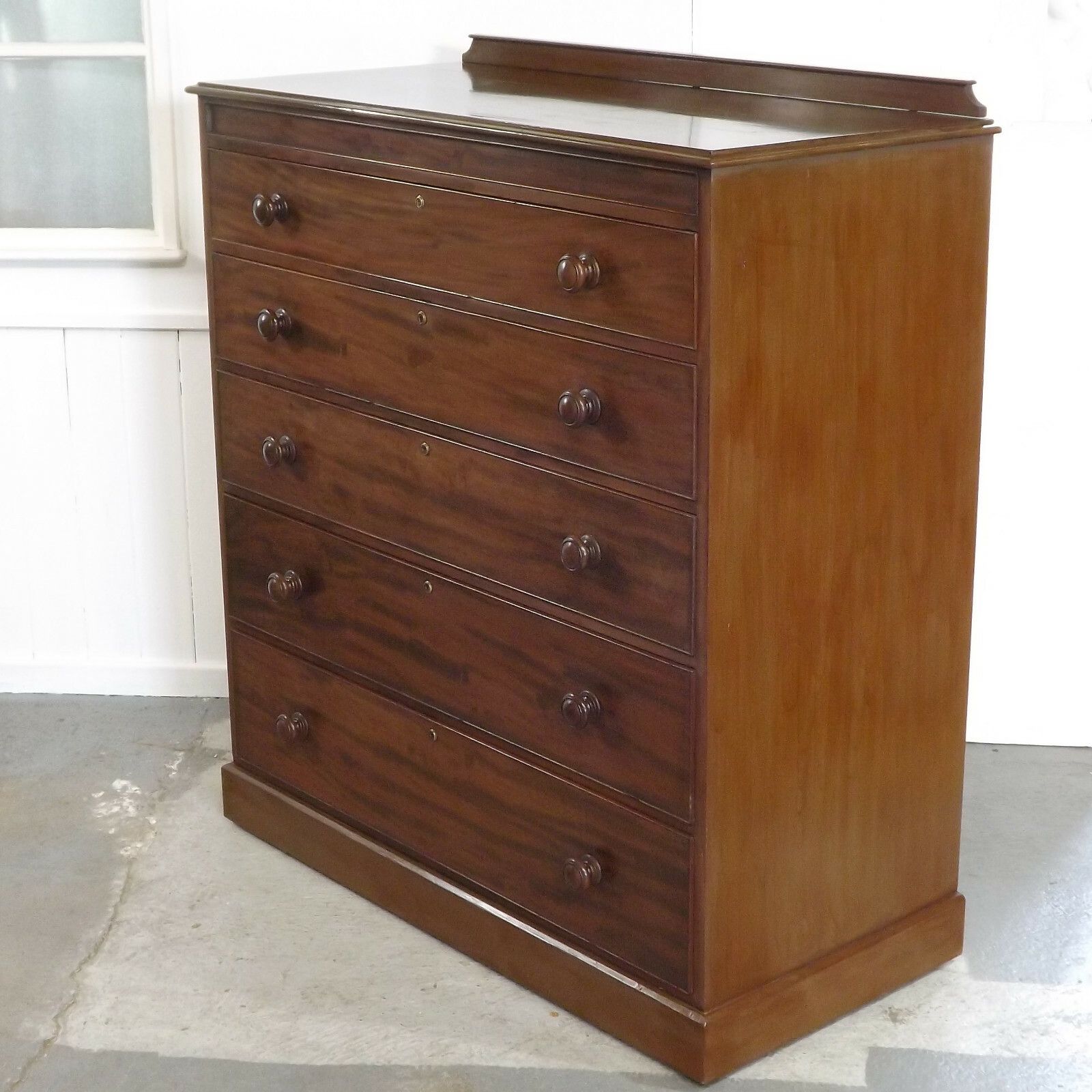 Large Linen Chest (Delivery Available) Chest Of Drawers Mahogany & Paint photo buy