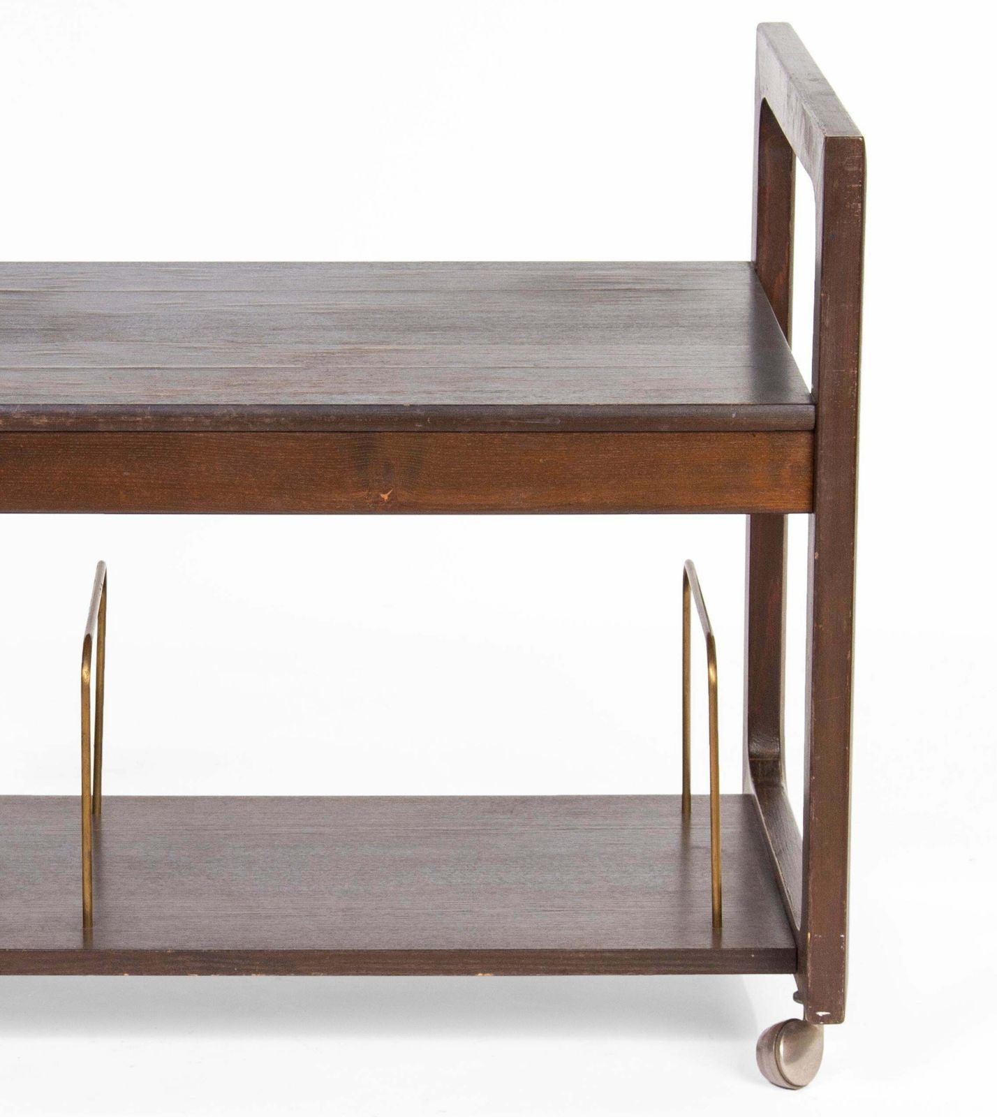 Modernist Wooden Bar Cart, 1970s photo for sale