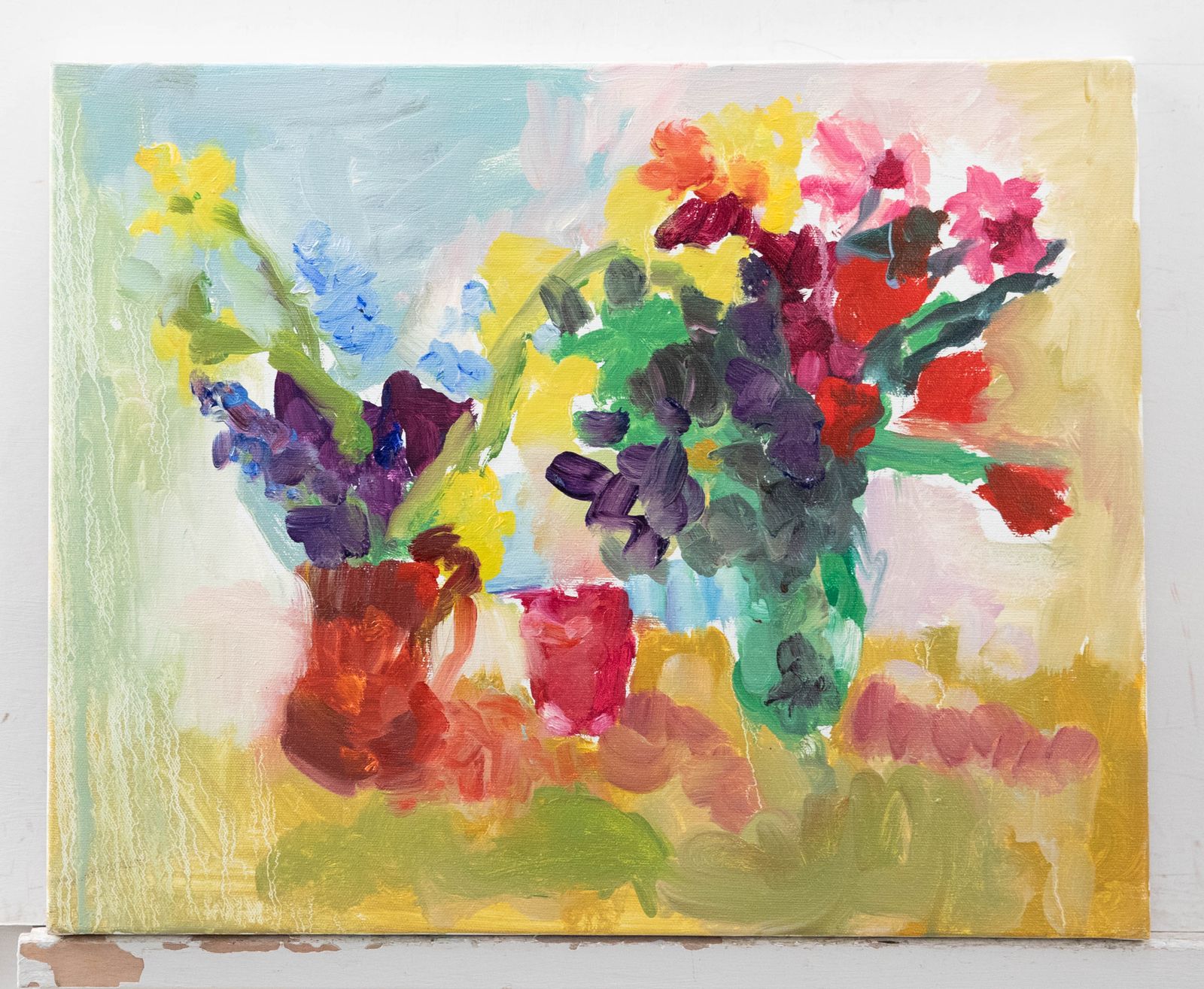 Annelise Firth (B.1961) 2023 Oil, Spring Arrangements photo furniture