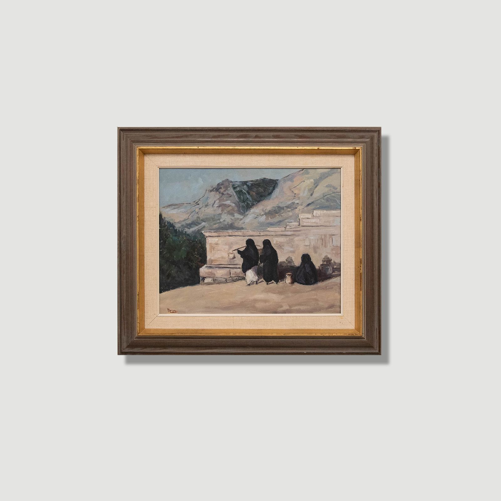 Magne Ohlqvist Mid 20th Century Oil, Convent In The Mountains photo vinterior