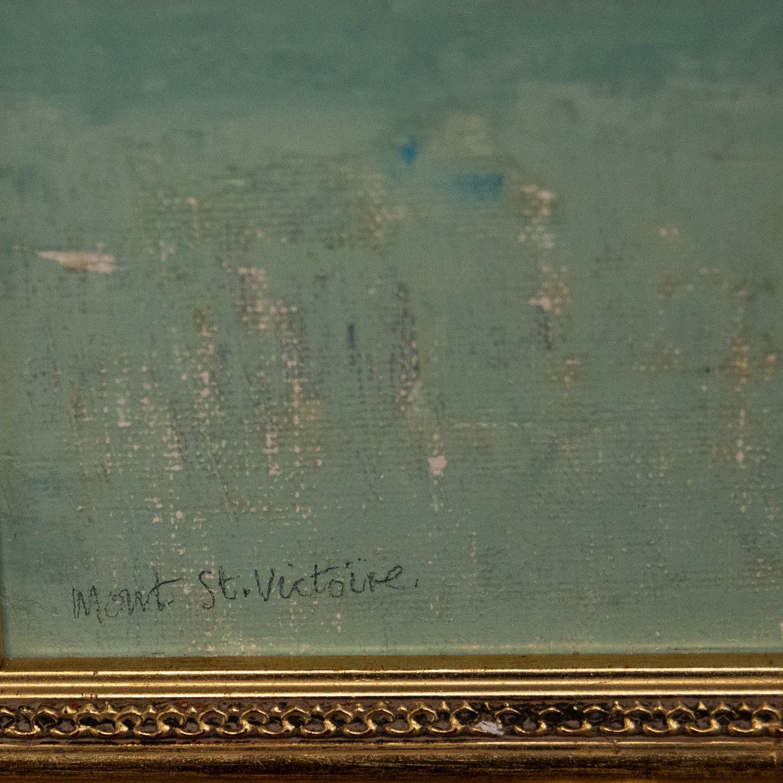 Seiriol Davies Framed 20th Century Oil, Mount Sainte Victoire photo vinterior