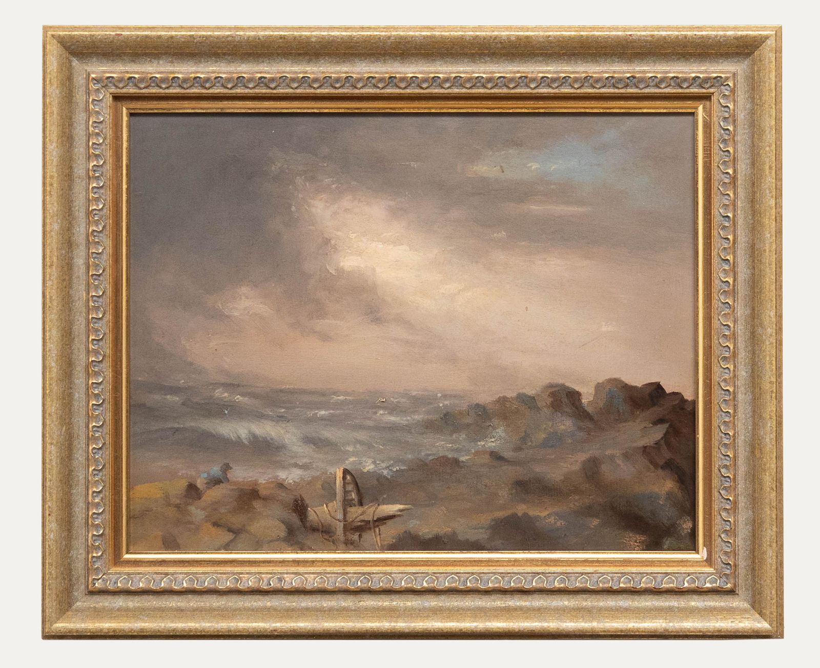 Late 19th Century Oil Stranded In The Storm