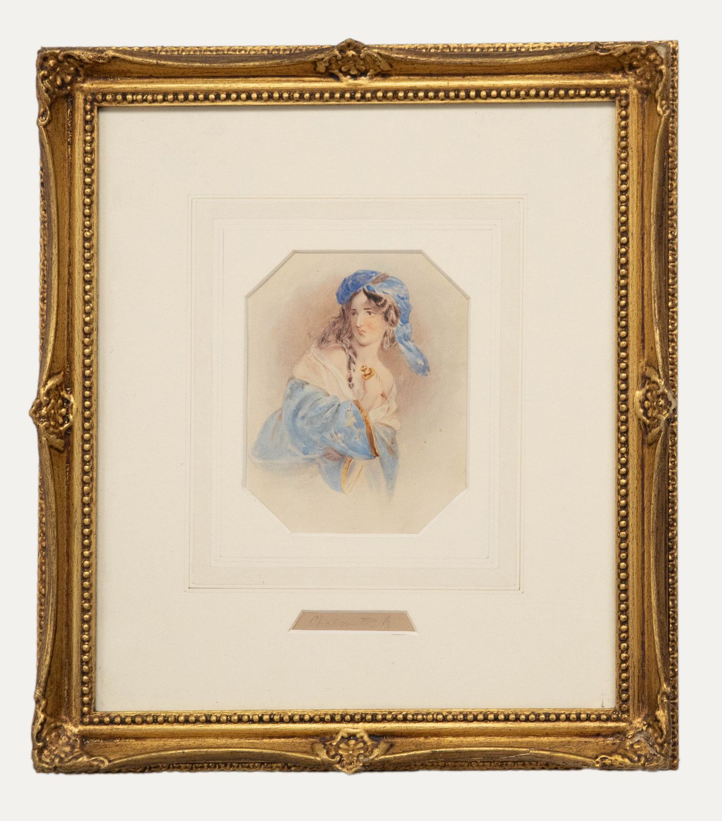 Alfred Edward Chalon Ra (1780 1860) 19th Century Watercolour, Lady With Dagger