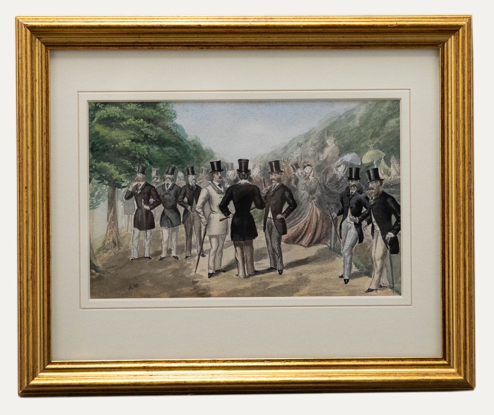 A. M.  Late 19th Century Watercolour, The Gentlemen's Meet