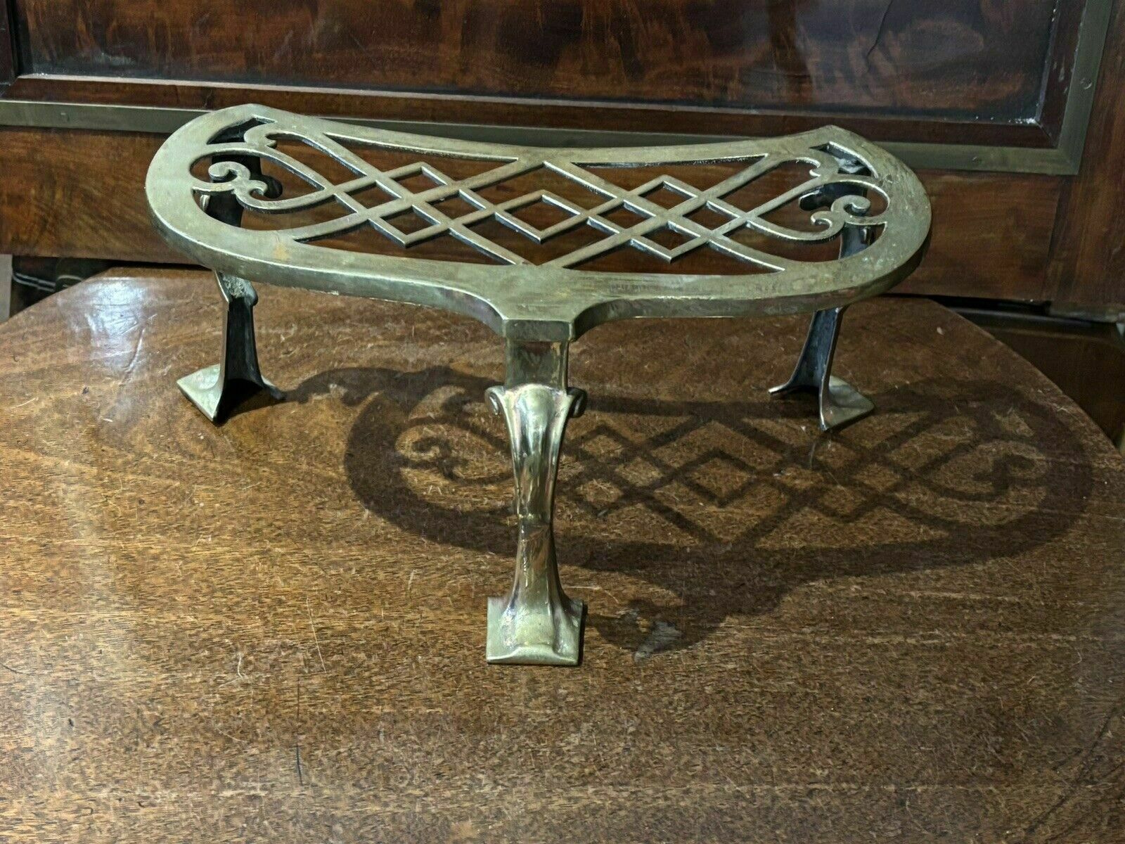 Antique Brass Footman, Kettle Stand photo furniture
