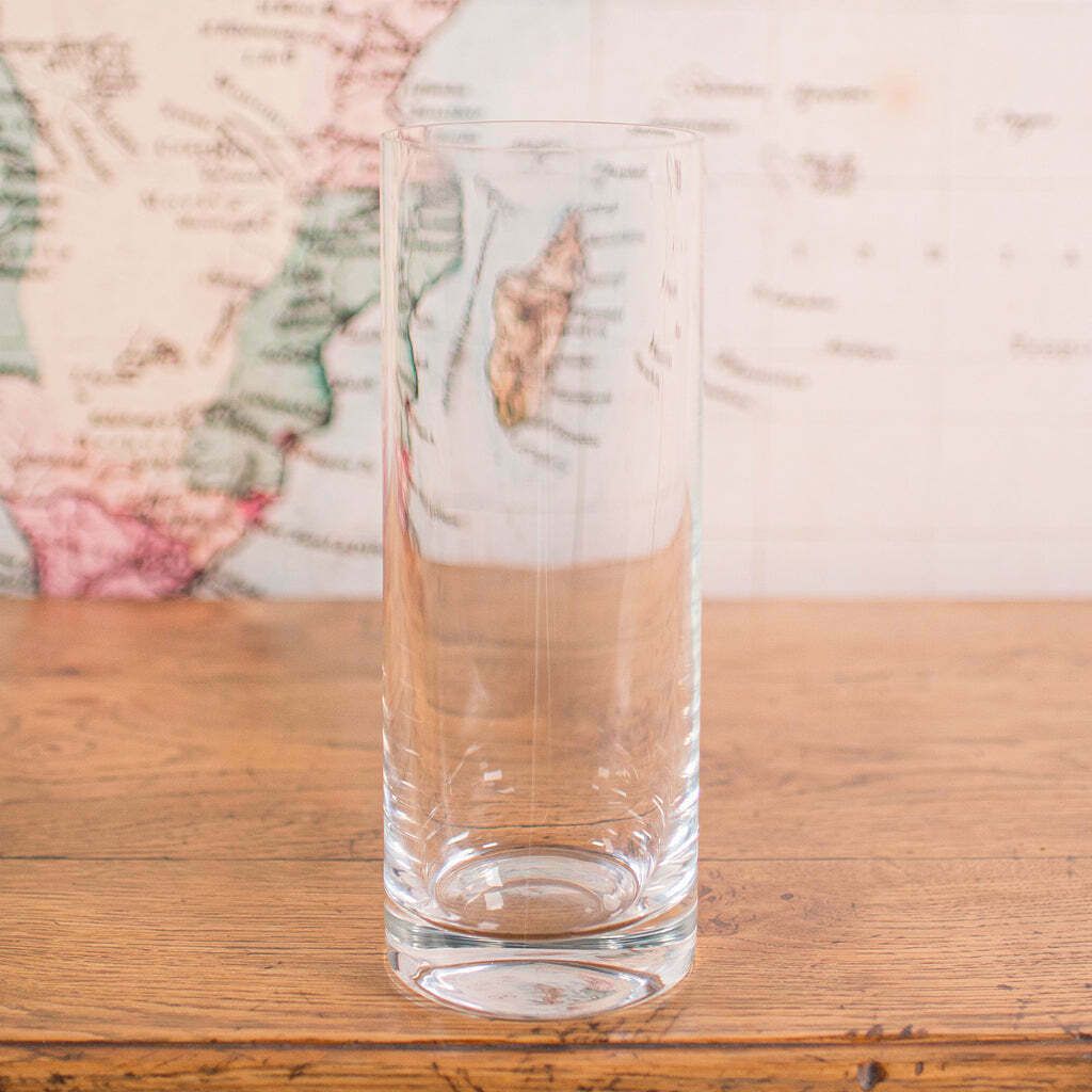 Vintage Flower Vase, Czech, Clear Glass, Bouquet Sleeve, Late 20th Century, 1980 photo for sale