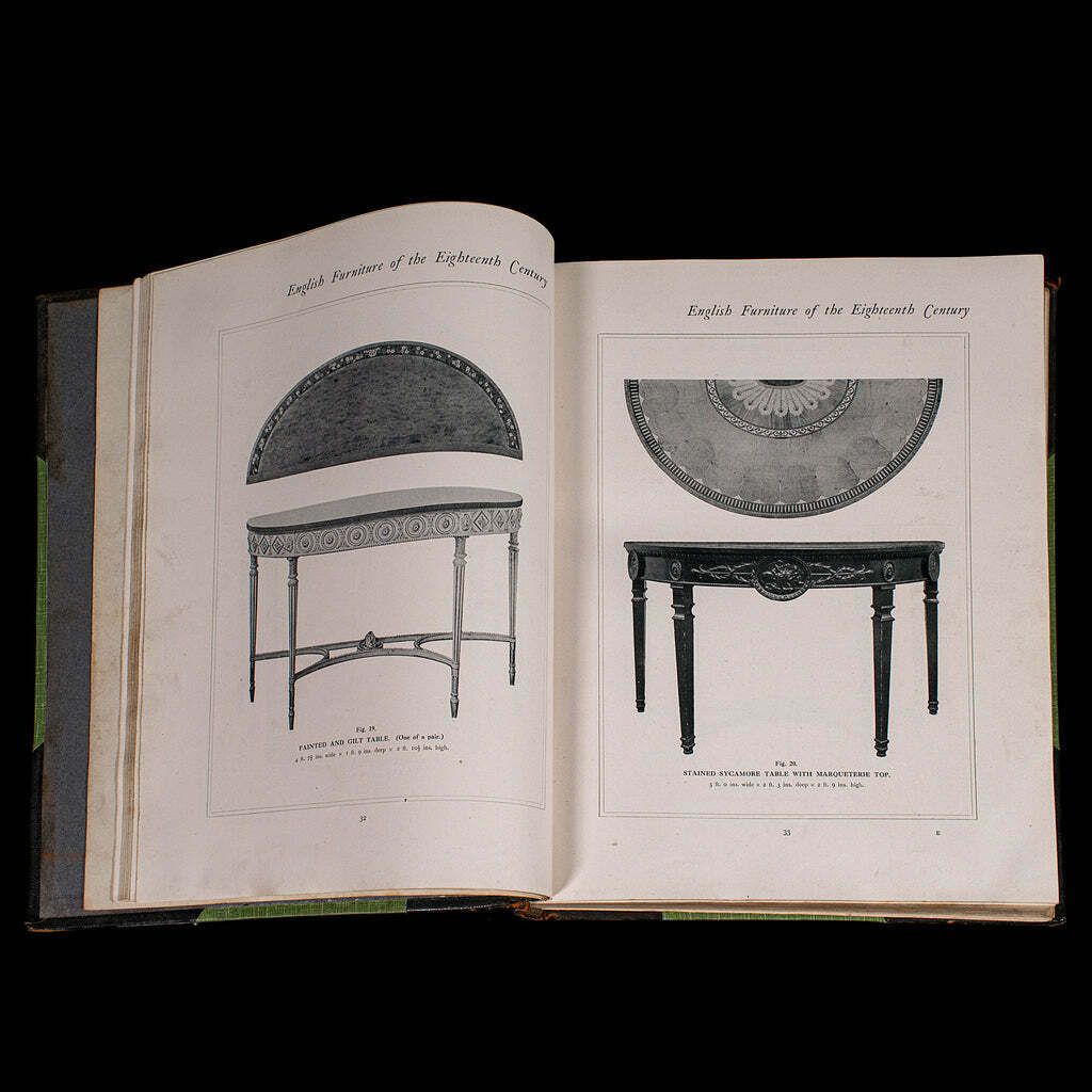 Home Decor 3vols Antique Reference Books, English Furniture Of The 18th Century, Cescinsky photo