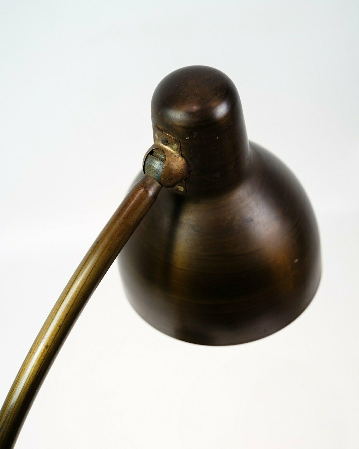 Desk Lamp Made In Burnished Brass From 1950s photo vinterior