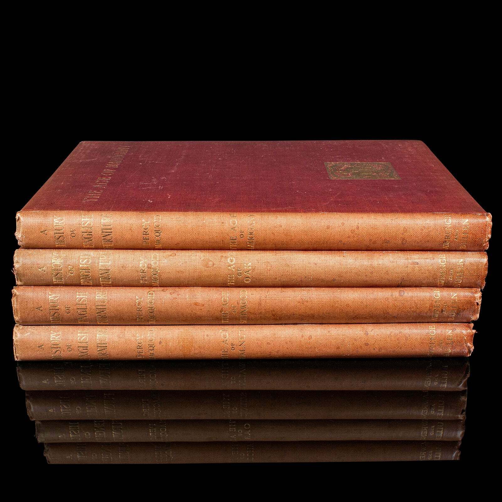 4vol Antique Reference Book Set, British Furniture, English, Macquoid, Edwardian photo furniture