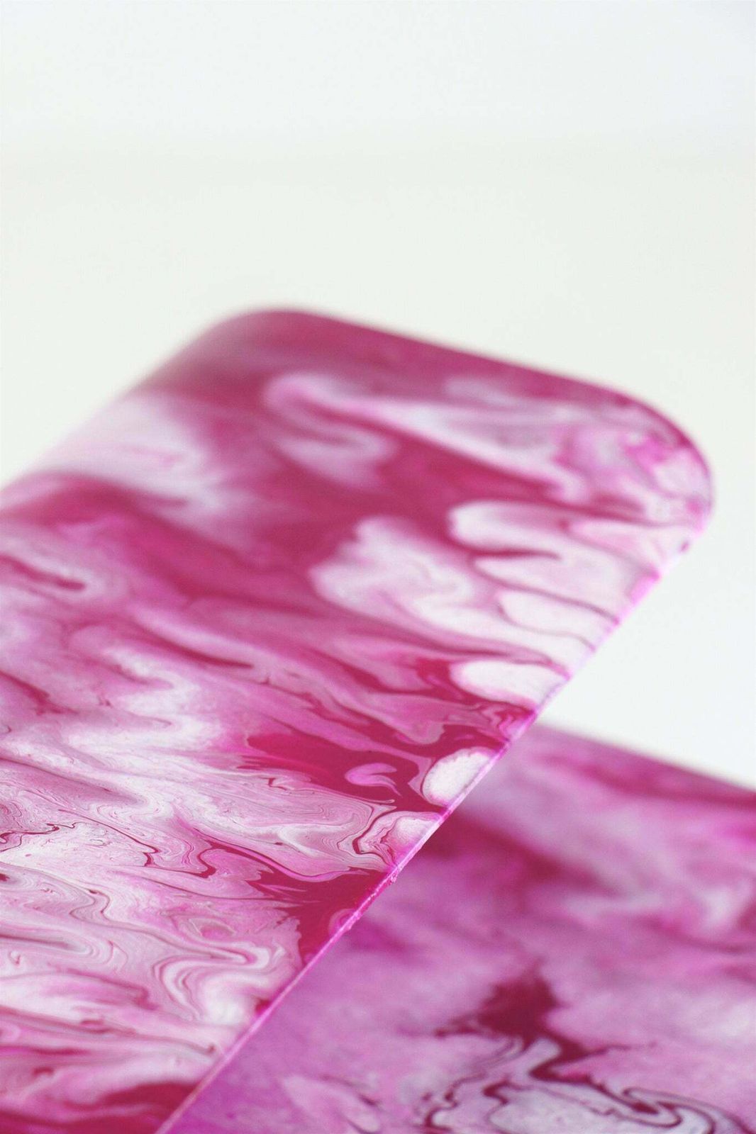 Side Table / Bedside Table   Modern Unique Design Pink photo Furniture