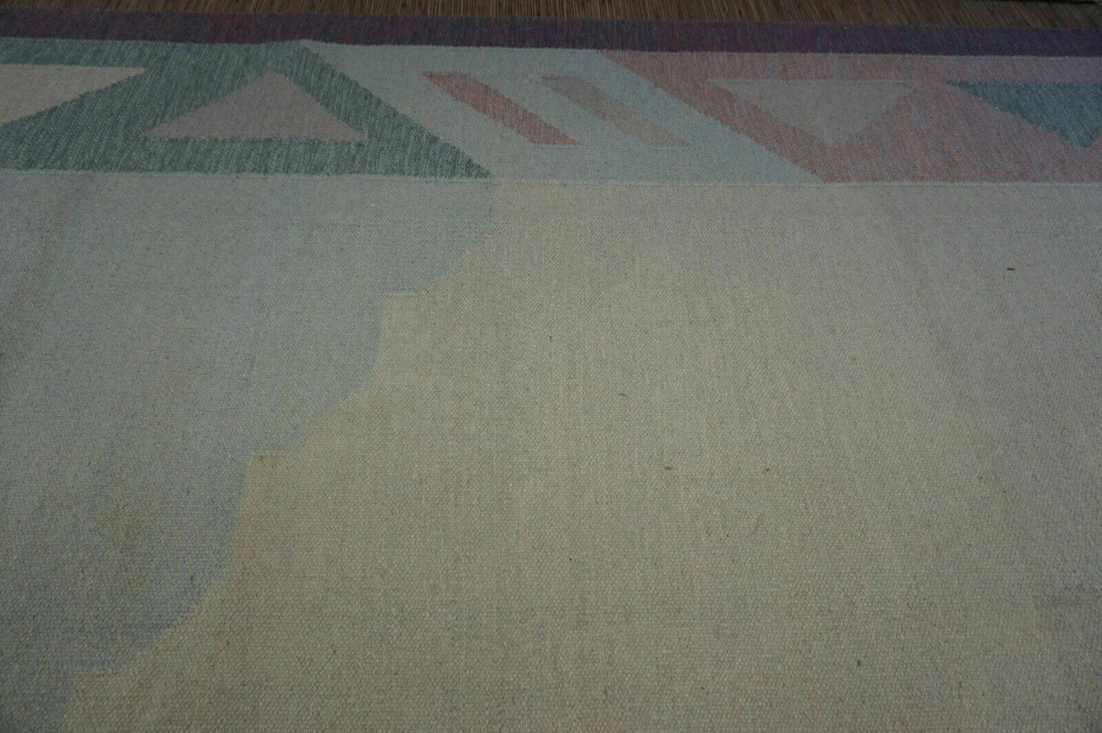 Handmade Vintage Indian Dhurrie Kilim Rug 8.4' X 9.6', 1970s photo buy