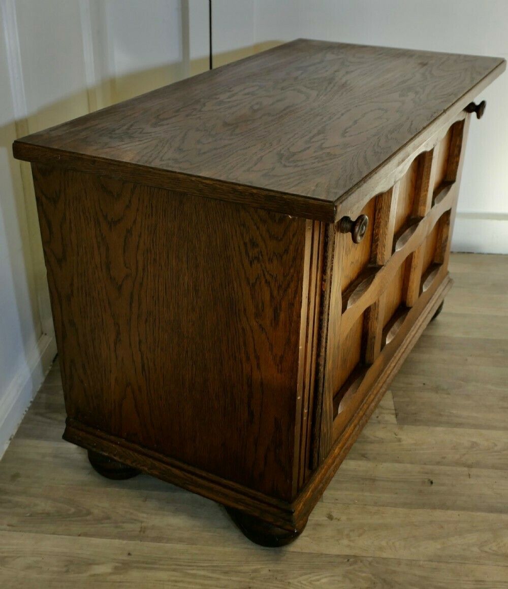 Arts And Crafts Golden Oak Canterbury Music Cabinet photo Furniture