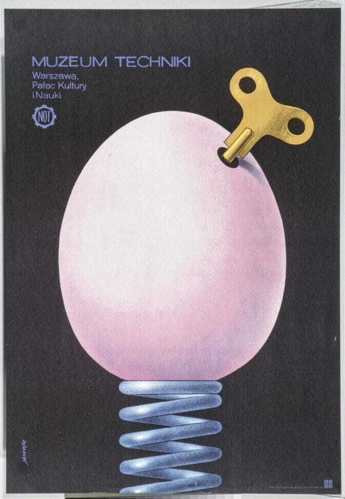 Poster Promoting The Museum Of Technology, Witold Janowski, 1975