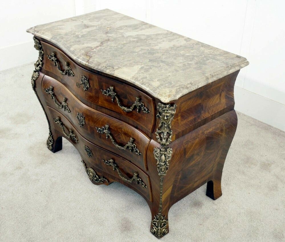 Louis XVI Bombe Chest Drawers Antique French Commode 1880 photo Furniture