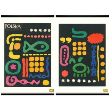 Two Framed Covers Of Polska Magazine, Author: Jan Młodożeniec 1970