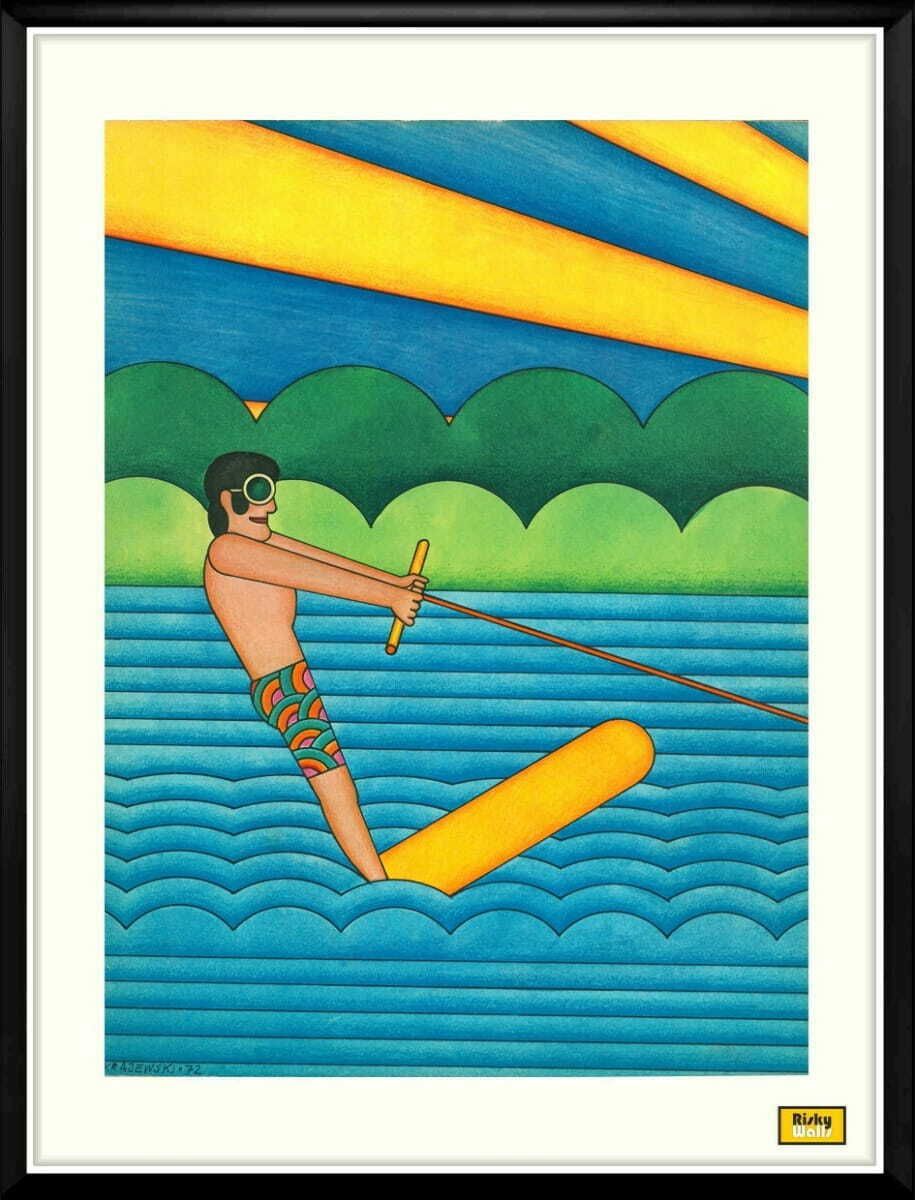 Two Framed Covers Of Polska Magazine, "Lato" Andrzej Krajewski 1974 photo Art