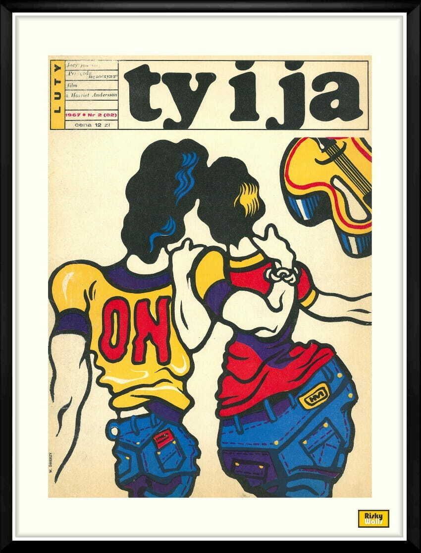 Framed Cover Of The Monthly Magazine Ty I Ja, 02/1967 By Waldemar świerzy