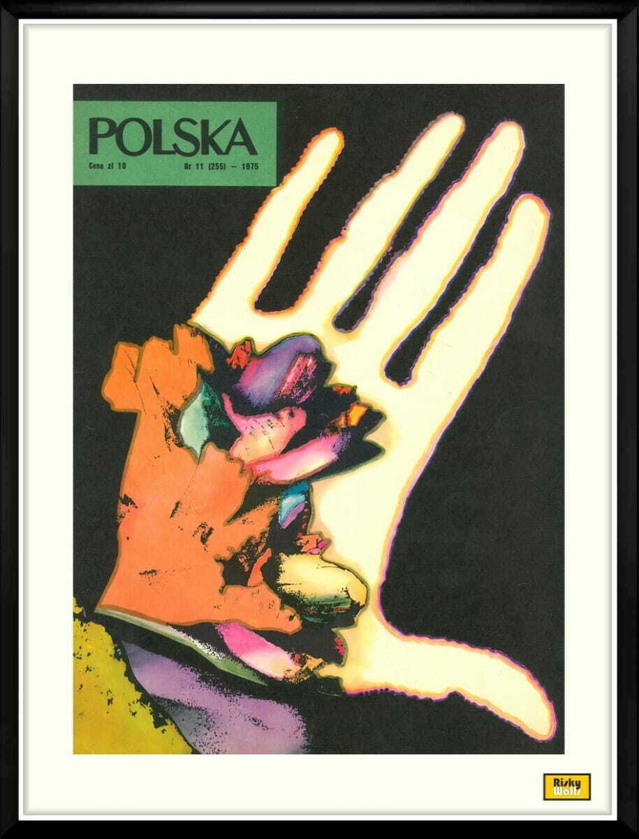 Two Framed Covers Of Polska Magazine, "Pejzaż", Author. R. Cieślewicz, 1975 photo furniture