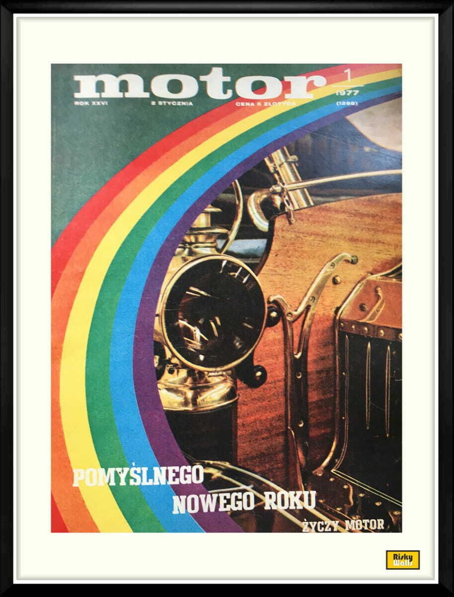 Framed Cover Of Motor Magazine From 1977