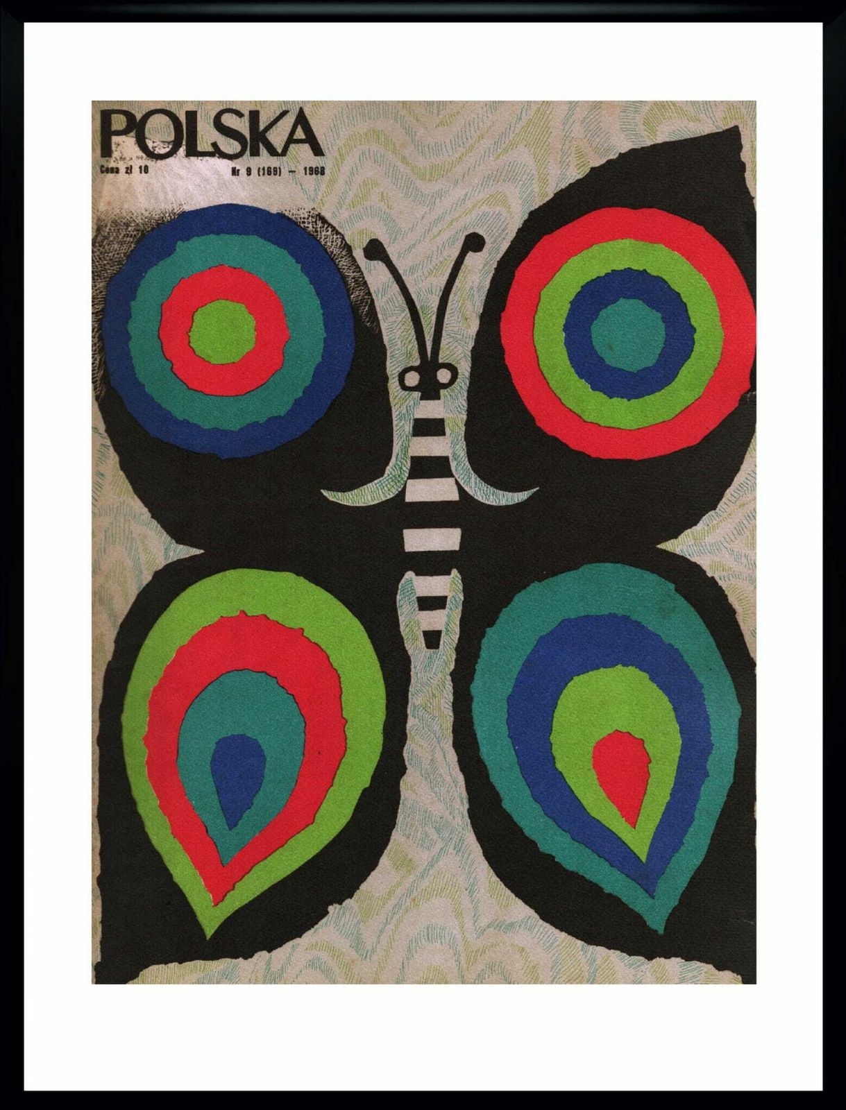 Two Framed Covers Of Polska, 09/1968, Cars. Wladyslaw Brykczyński photo for sale