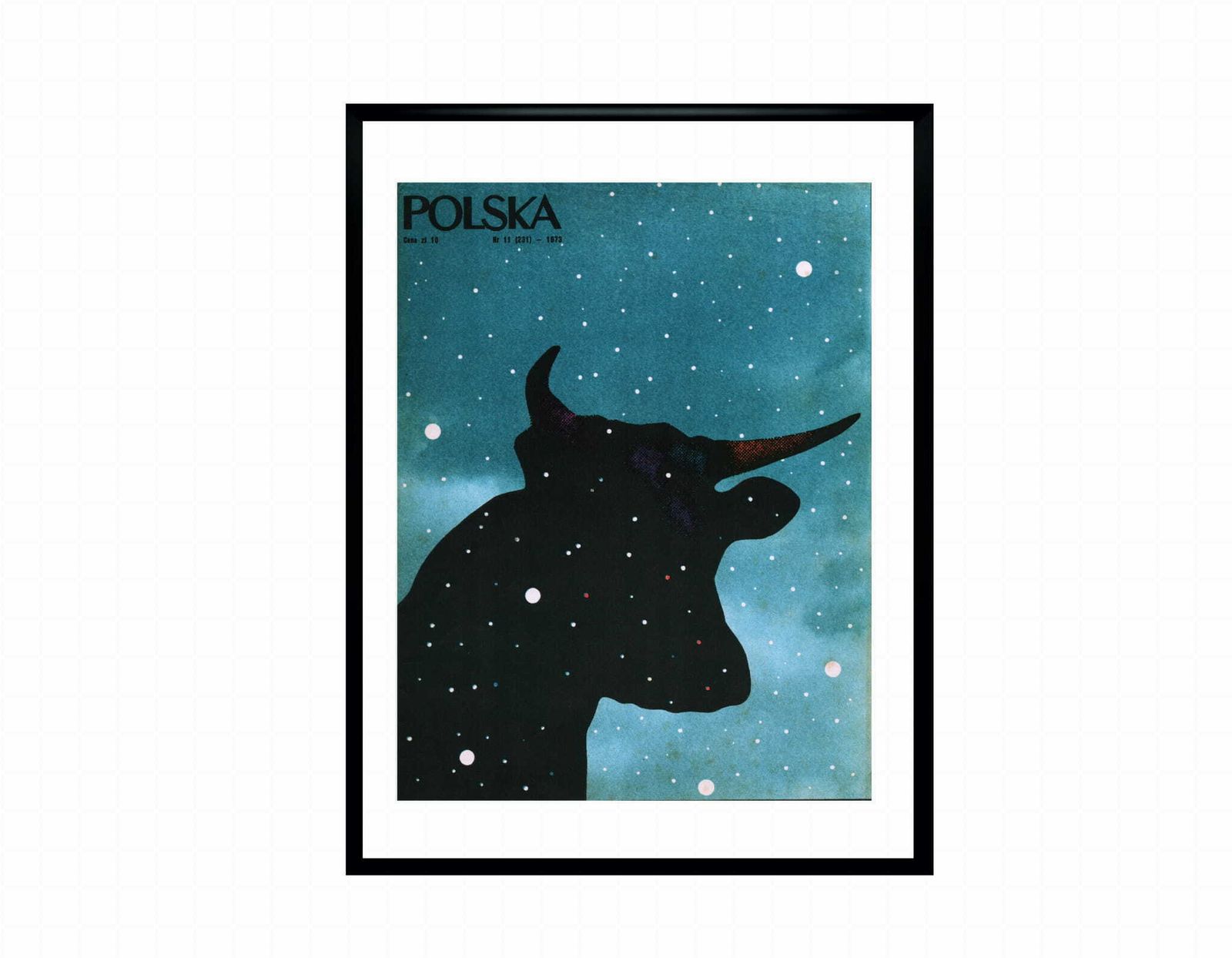 Two Framed Covers Of Polska Magazine, "Znak Zodiaku", Cars. R. R. Cieślewicz, 1973 photo for sale