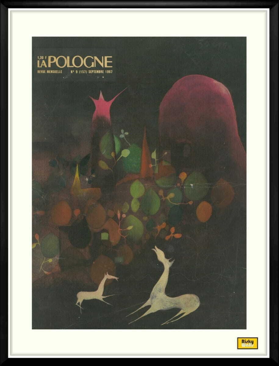Two Framed Covers Of Polska Magazine, Author. Gabriel Rechowicz, 1967 photo furniture
