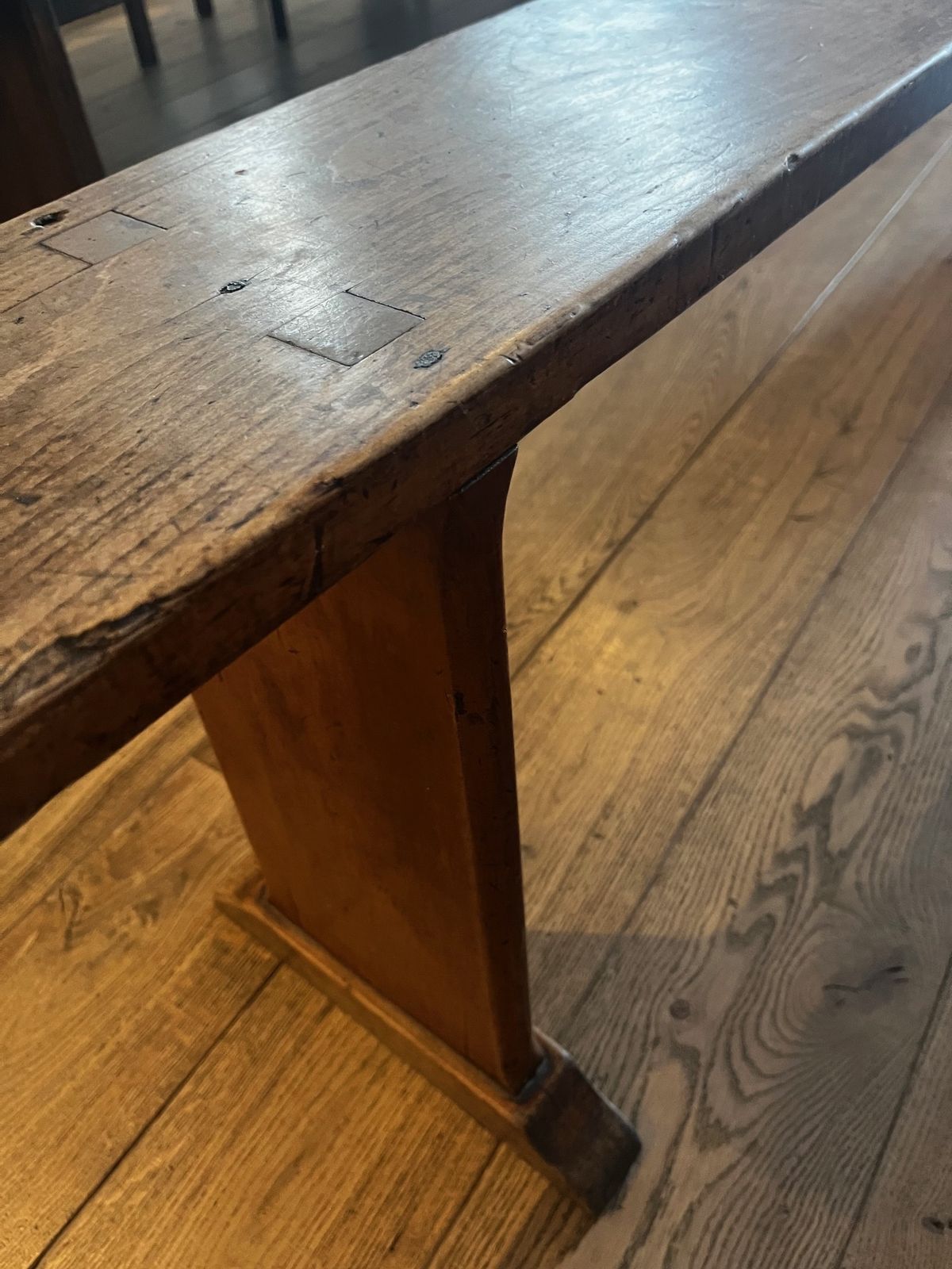 French Provincial Antique Bench   Turn Of The Century photo for sale