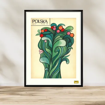 Framed Cover Of Polska Magazine From September 1970, Author: Jan Lenica "Przemijanie"