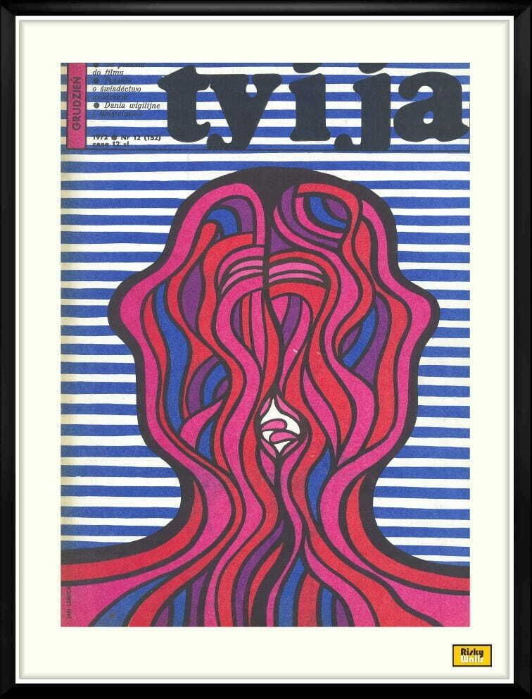 Framed Cover Of The Monthly Magazine Ty I Ja, 12/1972, Author Jan Lenica