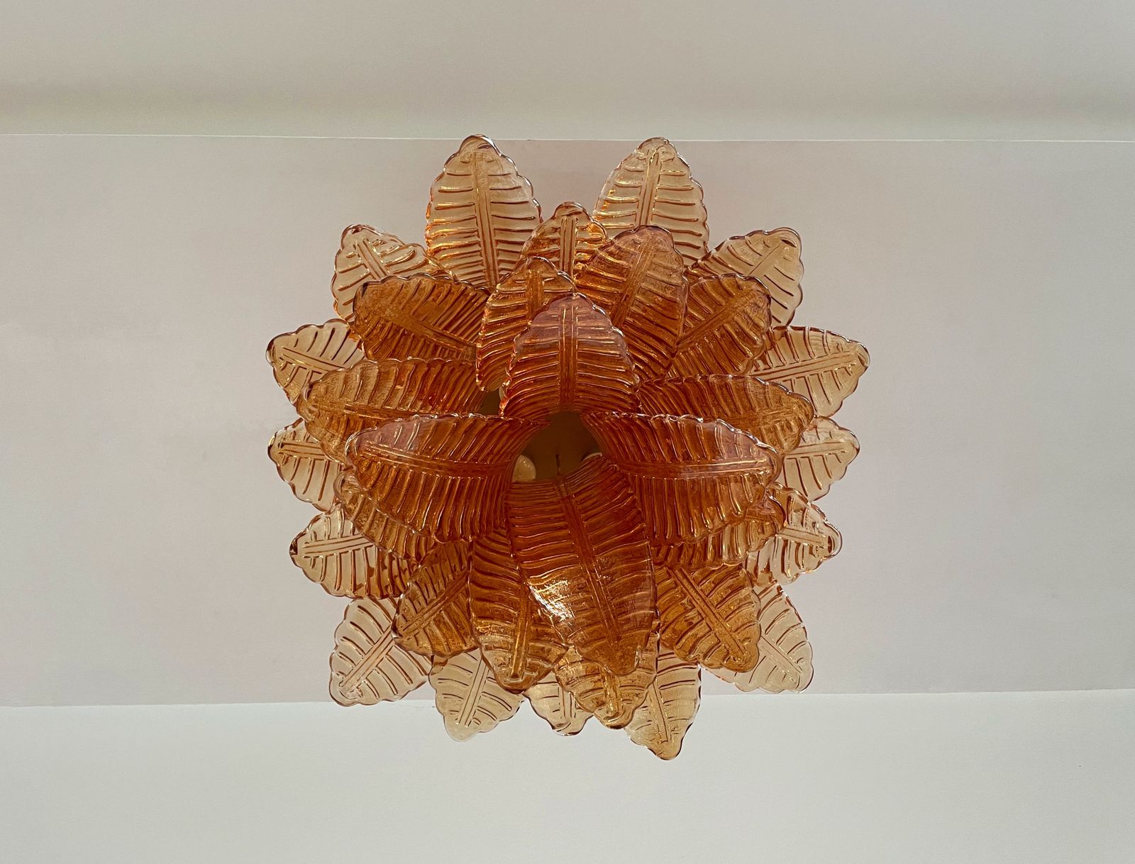 Murano Ceiling Lamp – 32  Amber Felci Glasses photo 1035.0