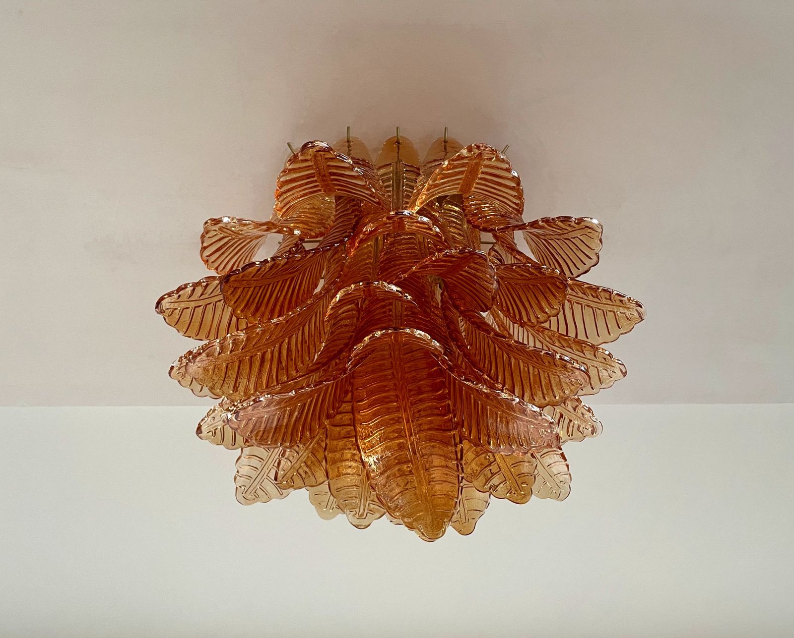 Lighting Murano Ceiling Lamp – 32  Amber Felci Glasses photo