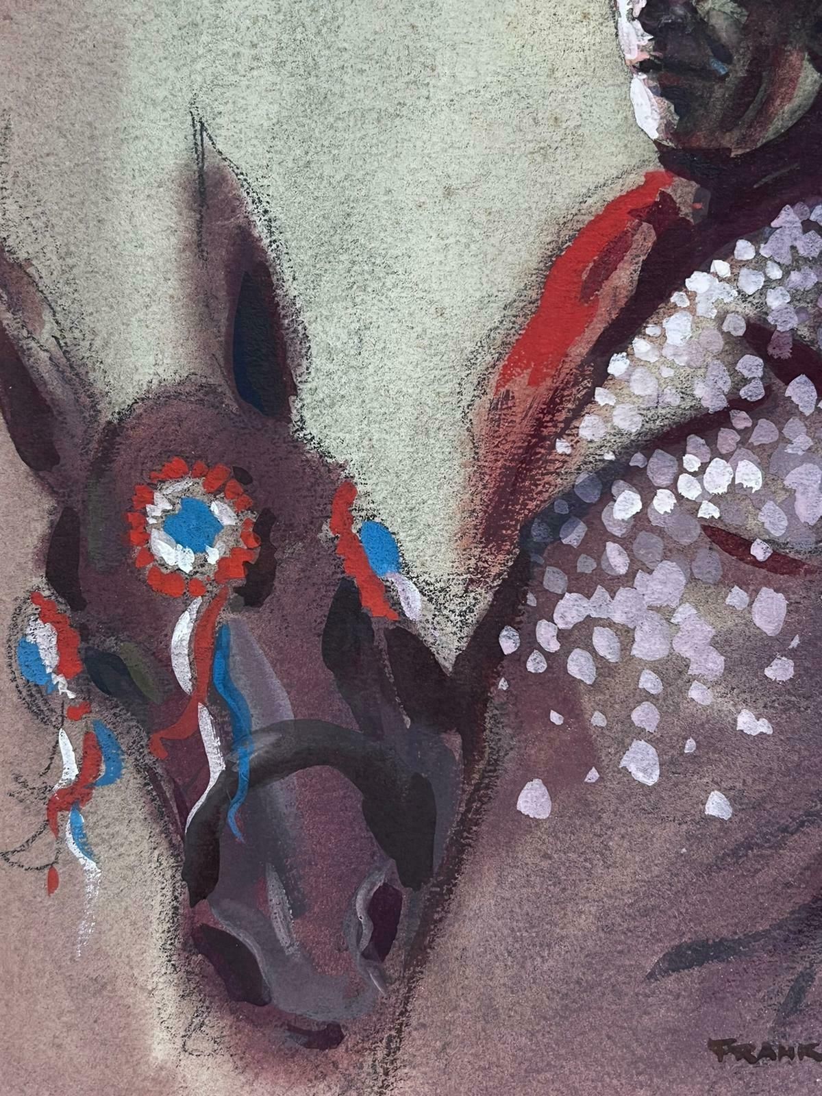 Frank Duffieldportrait Of Man With Prize Winning Horse 20thc Impressionist Painting Mid 20th Century photo for sale