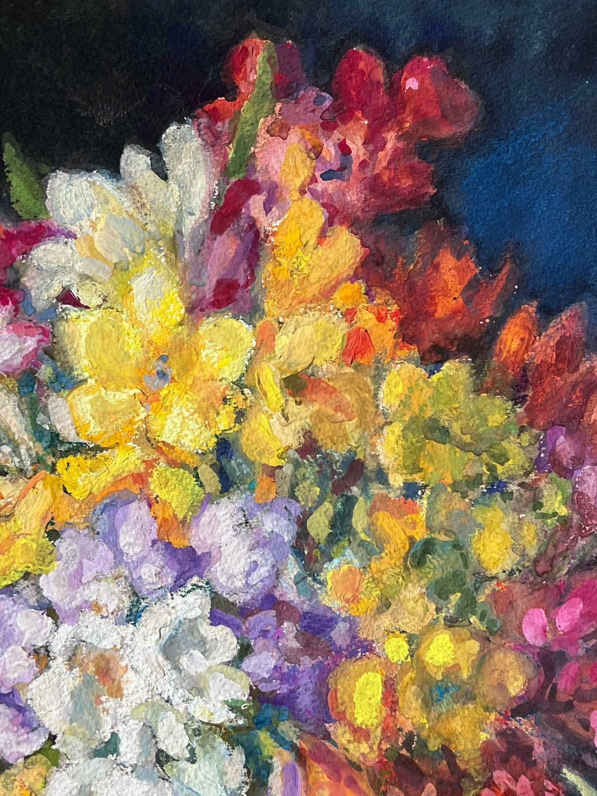 Jean Laforguebloom Floral Display Mid 20th Century French Post Impressionist Signed Painting1953 photo vinterior