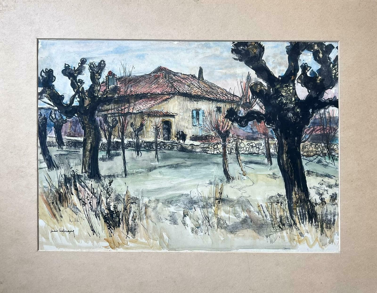 Jean Laforgueprovence Gnarled Trees Mid 20th C.French Post Impressionist Signed Painting photo furniture