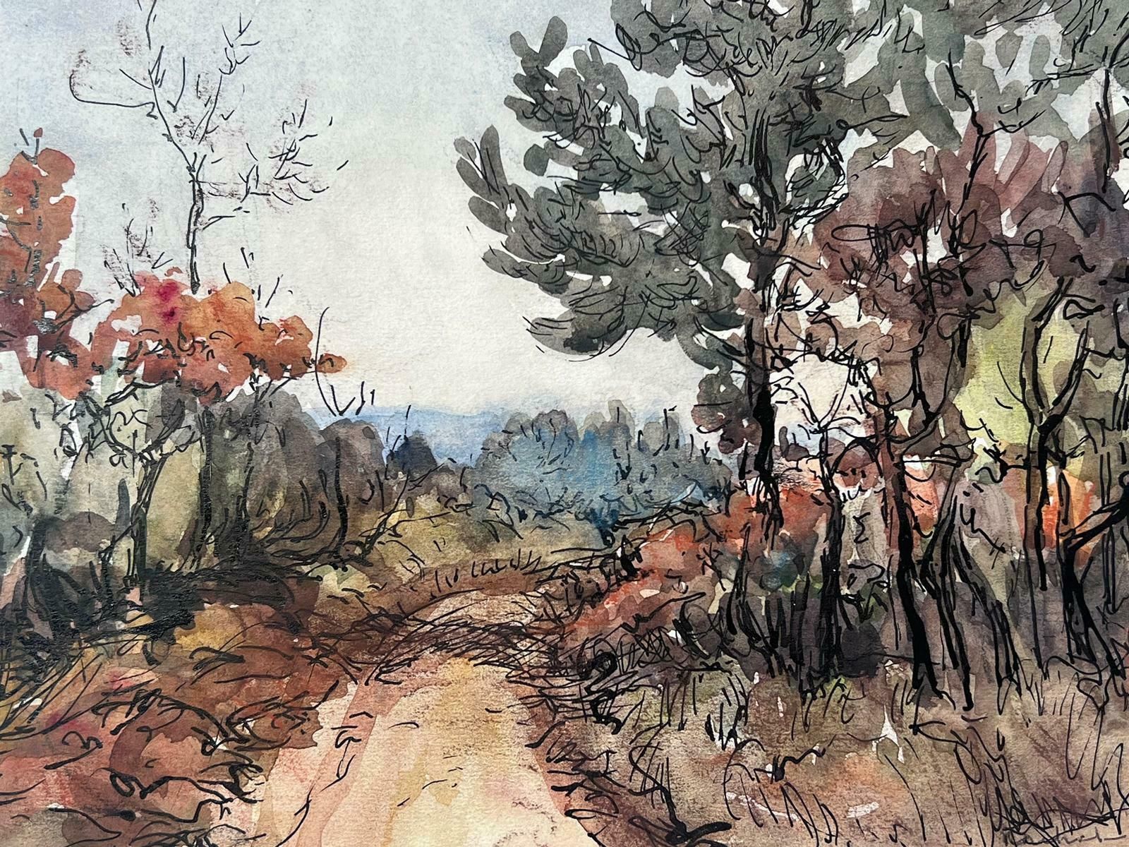 Jean Laforgueautumn Woodland Path Mid 20th Century French Post Impressionist Signed Painting