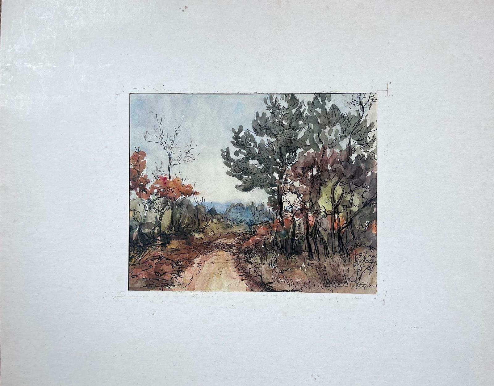 Jean Laforgueautumn Woodland Path Mid 20th Century French Post Impressionist Signed Painting photo furniture